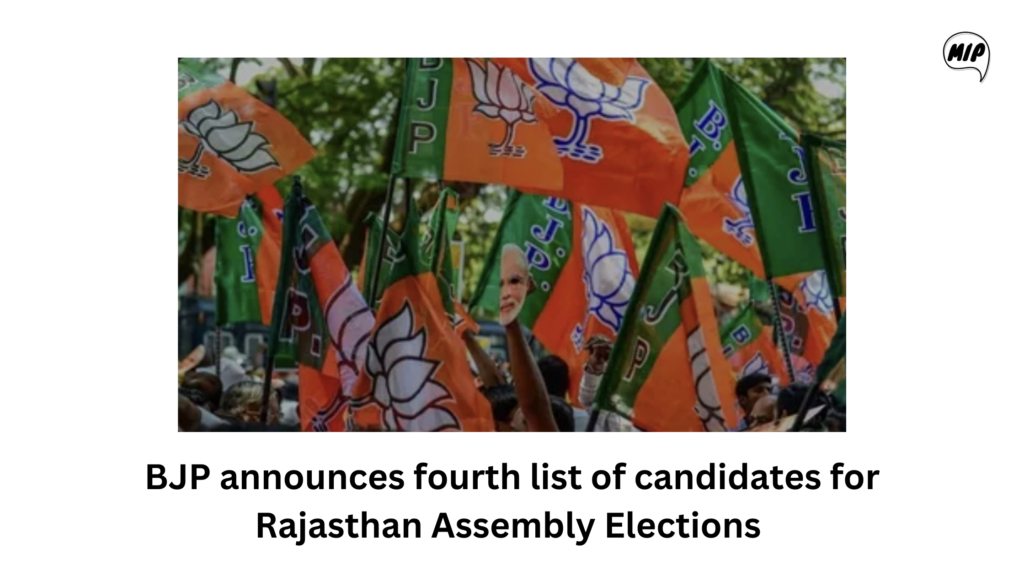 BJP Announces Fourth List of Candidates for Rajasthan Assembly Elections