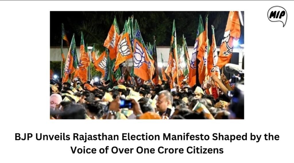 BJP Unveils Rajasthan Election Manifesto Shaped by the Voice of Over One Crore Citizens